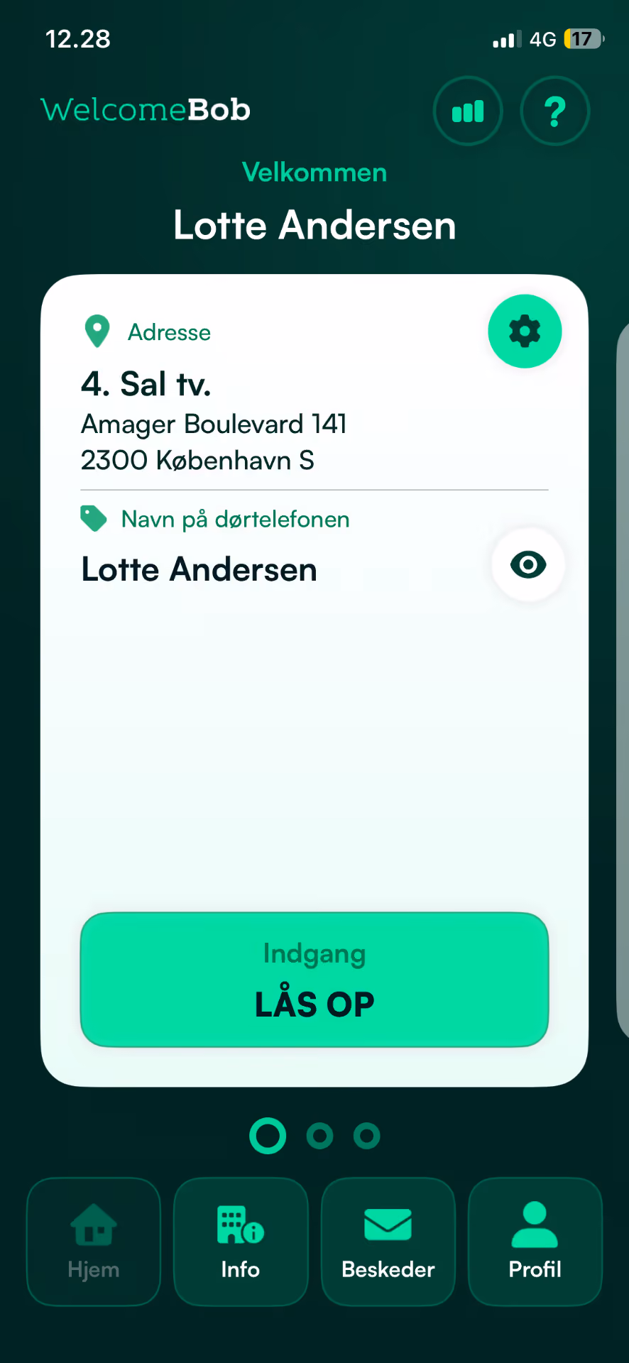 WelcomeBob app – Lås opp med ett trykk