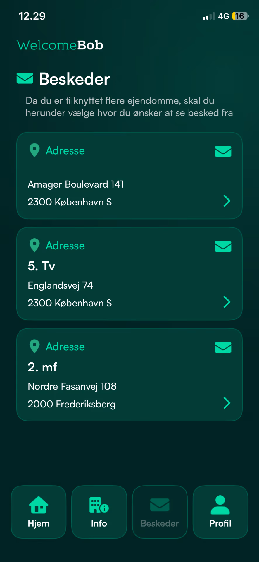 WelcomeBob app – Meldinger