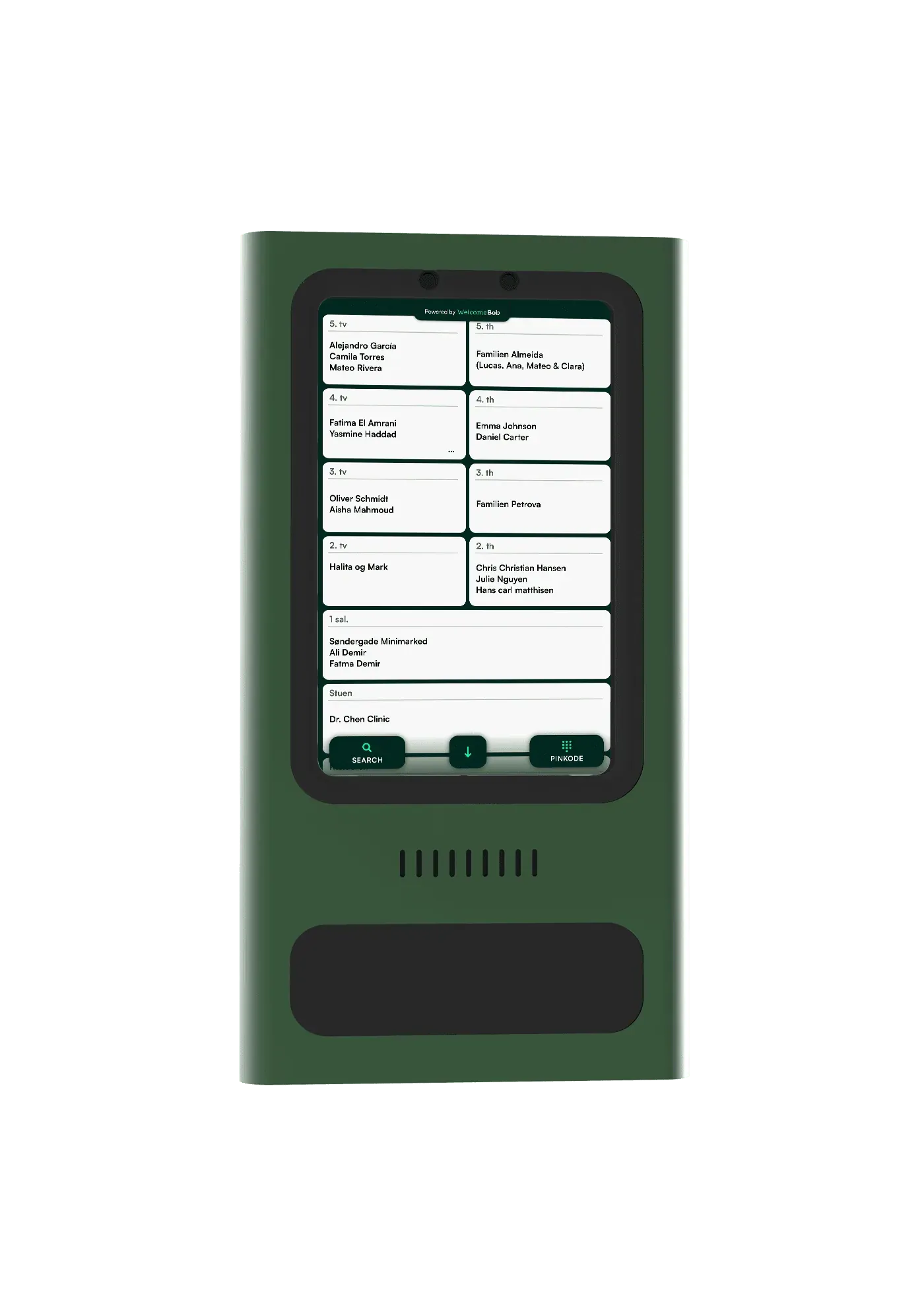WelcomeBob udenpåliggende dørtelefon set forfra , Grønn