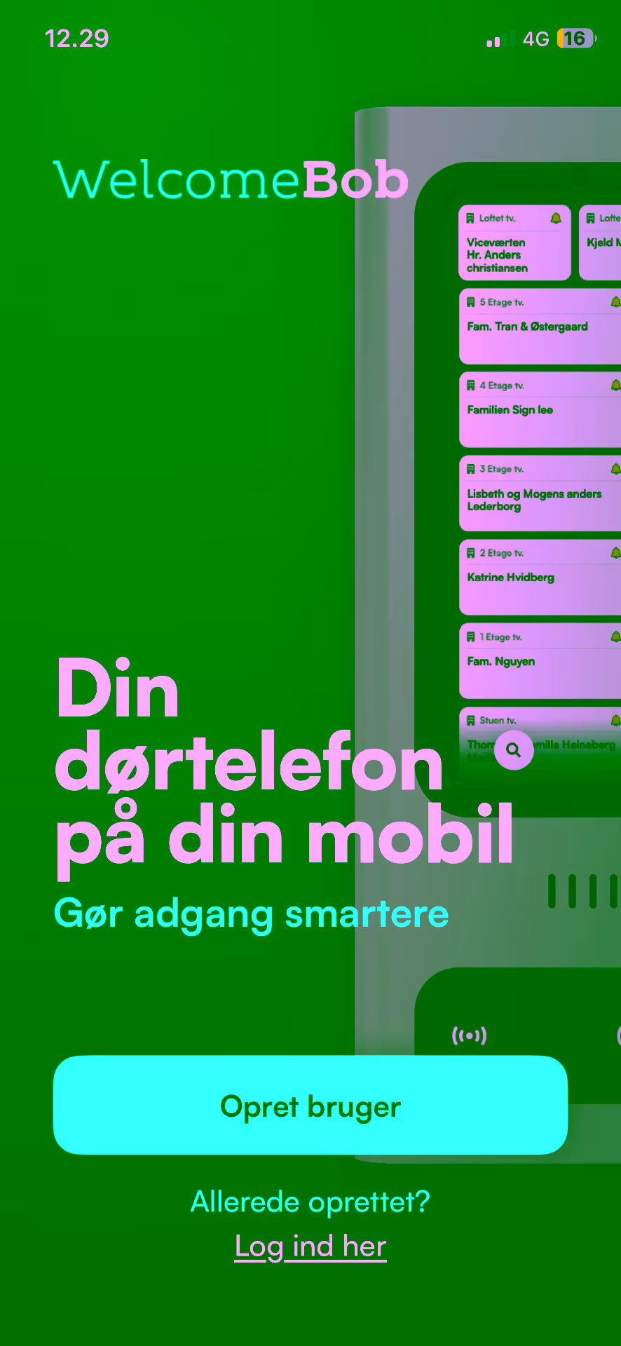 WelcomeBob app , Välkommen