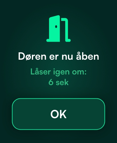 Smartwatch visar 'Dörren är öppen'